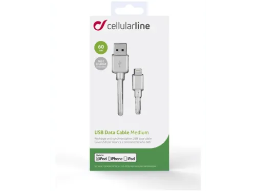 Cellularline 37714 0.6m USB A Lightning Blanco cable de teléfono móvil