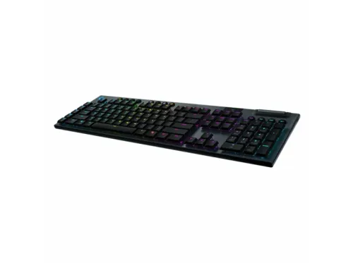 Teclado gaming Logitech G915 Lightspeed RGB Lightsync Inalámbrico Mecánico Negro