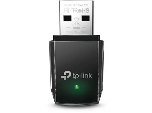 Adaptador Wi-Fi USB TP-Link Archer T3U AC1300 Doble Banda 1300Mbps MU-MIMO USB 3.0 Negro