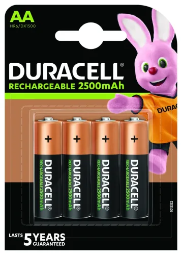 Pilas AA Duracell Recharge Ultra Recargables 2500 mAh 4 Uds
