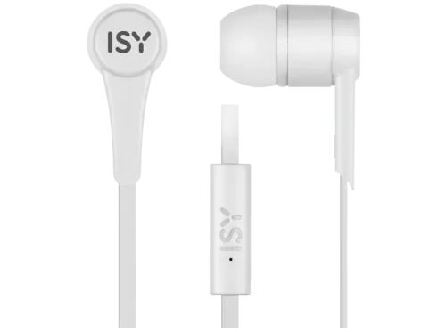 Auriculares con cable Isy IIE-1101 Blanco de botón