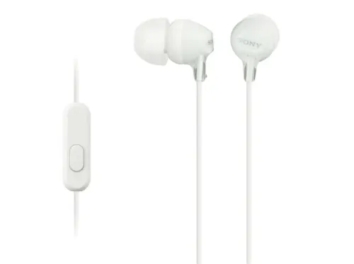 Auriculares botón Sony MDR-EX15APW Blanco botón iman de neodimio
