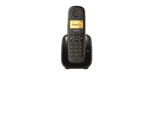 Teléfono Gigaset A180 Pantalla 1.5" 50 contactos Identificador llamadas Rellamada Negro