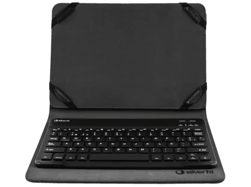 Funda con teclado Silver HT Gripcase Para Tablet de 10" Bluetooth Función de soporte Azul
