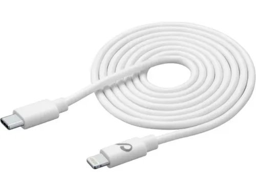 Cable USB Cellularline USBDATAC2LMFI2MW 2 m Lightning USB C Macho Carga rápida Blanco