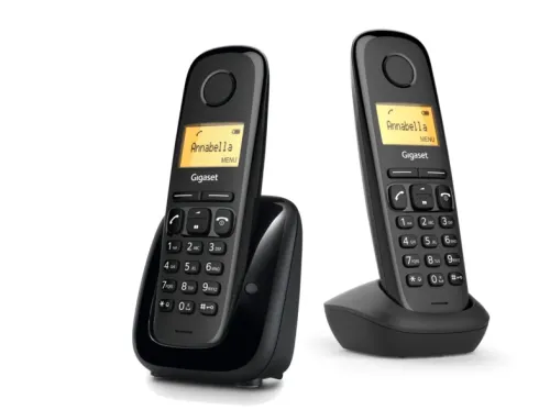 Teléfono Gigaset A180 Duo Pantalla 1.5" 50 contactos Identificador llamadas Rellamada Negro