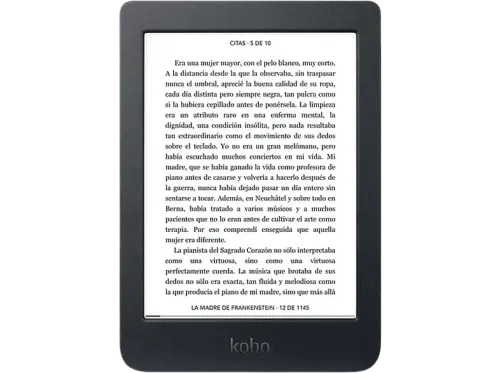 eReader Kobo Nia 6" 8 GB Para eBook 212ppp ComfortLight Negro