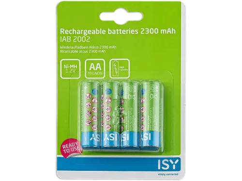 Pilas recargables Isy IAB-2002 4 pilas AA 2300 mAh
