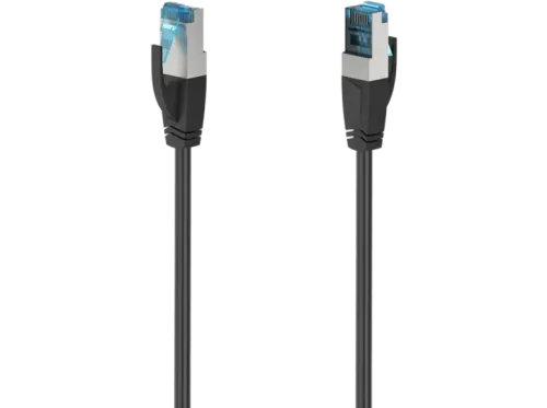 Cable de red Hama 00200683 10m CAT 6a S/FTP 10 GBit/s Conexión RJ45 Negro