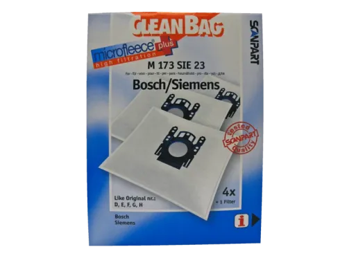 Bolsas de aspirador Scanpart M173SIE23 compatible con aspiradores Bosch y Siemens Pack de 4