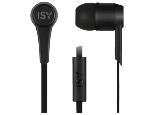Auriculares con cable Isy IIE-1101 Negro de botón Jack 3.5mm