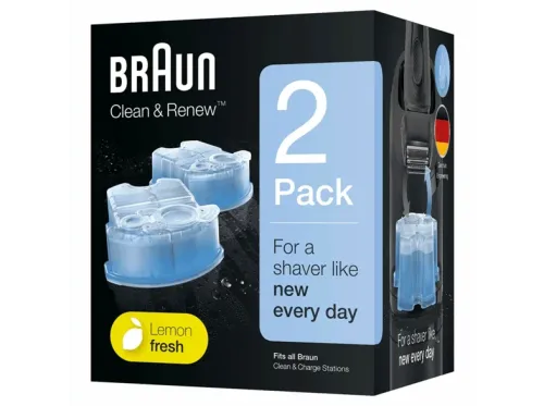 Cartuchos De Recarga Braun Clean&Renew Cartuchos De Recarga Para Afeitadora Eléctrica Hombre 2 Unidades