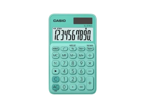 Calculadora Casio SL-310UC-GN Pantalla extra grande Verde