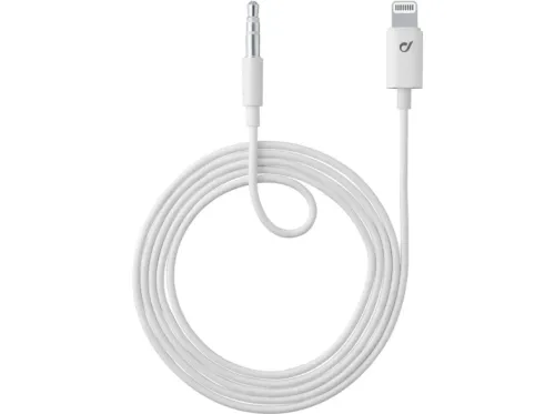Cable USB Cellular Line AUXMUSICMFIW Jack 3,5mm Lightning Blanco