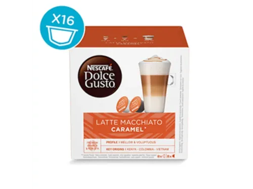 Cápsulas monodosis Dolce Gusto Latte Macchiato Caramel Pack de 16 cápsulas para 8 tazas