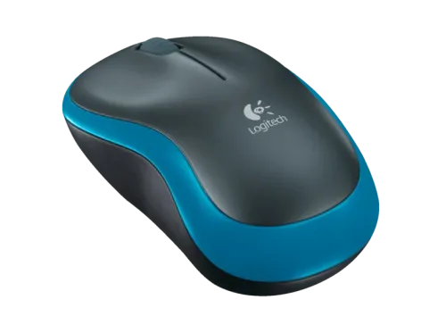 Ratón inalámbrico Logitech M185 nano receptor 2,4GHz color azul y negro