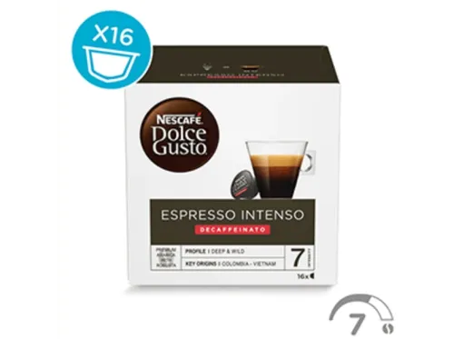 Cápsulas monodosis Dolce Gusto Espresso Intenso Decaffeinato Pack de 16 cápsulas para 16 tazas