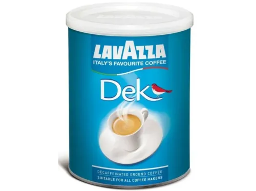 Café molido Lavazza DEK café molido en lata con sabor suave y descafeinado de 250g