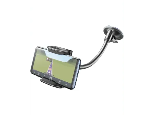 Soporte de coche para móvil Pilotflexik 360º Cuello cisne flexible 18cm Negro