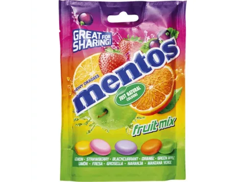 Caramelos Mentos Fruit Mix Sabores variados 160g