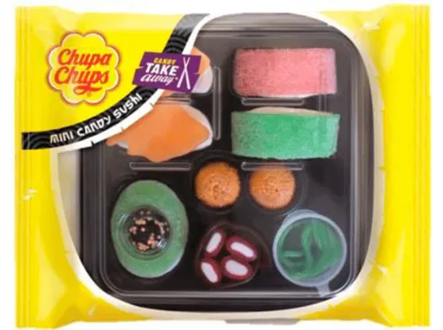 Bandeja Sushi Chupa Chups Mini Candy 12 unidades 100g