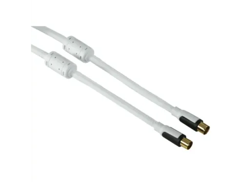 Cable Coaxial Hama 1.5m 2xCoax Blanco