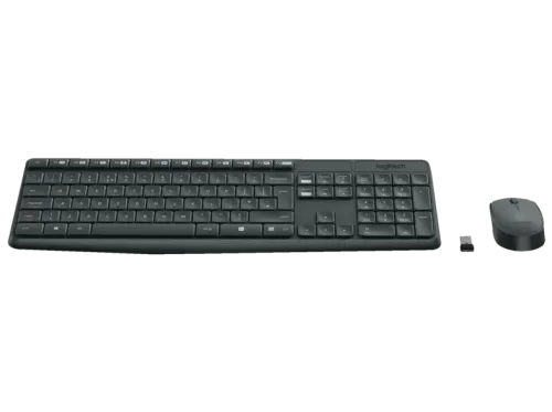 Pack Teclado + Ratón Logitech MK235 Inalámbrico USB Negro
