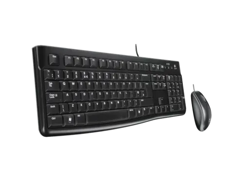 Pack Teclado + Ratón Logitech Desktop MK120 Cable USB Negro