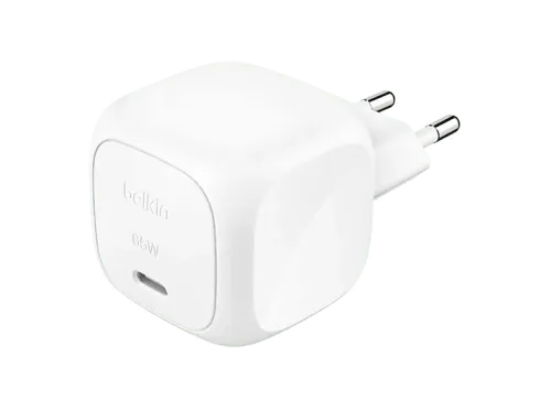 Cargador móvil Belkin BoostCharge Cargador de pared USB-C compacto de 65 W Universal Blanco
