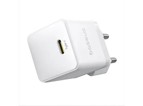 Cargador de pared Baseus PALM 20W Tipo C Carga ultrarrápida Control de temperatura Universal Blanco Moon
