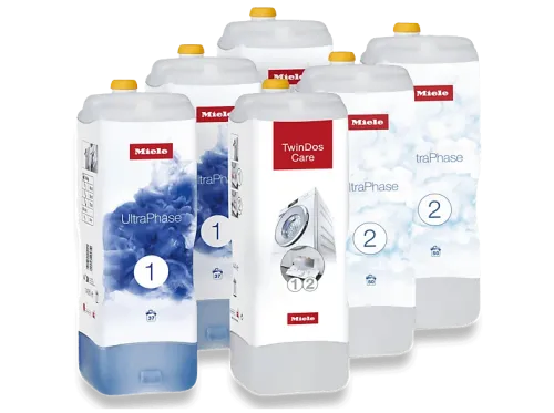 Accesorio lavadora Miele Set 5x UltraPhase + TwinDos Care Colores Vivos y Blanco Reluciente Hasta 150 Lavados Blanco