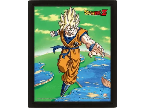 Póster 3D Sherwood Dragon Ball Z Super Saiyan Transformation 28.5 cm x 23.5 cm