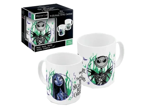 Taza Sherwood Pesadilla antes de navidad 325ml Apta para Microondas y Lavavajillas Licencia Oficial