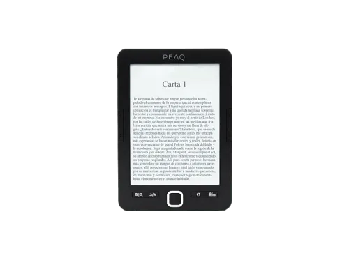 eBook PEAQ Basic 6" 4GB 1024x758 pixels 16 Niveles de Gris Incluye Funda Protectora Negro