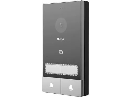 Timbre con cámara Ezviz Kit HP7 de 2 familias Resolución 2K (2048 × 1296) Sensor CMOS Altavoz y micrófono 20 tonos llamada 2 pantallas Negro