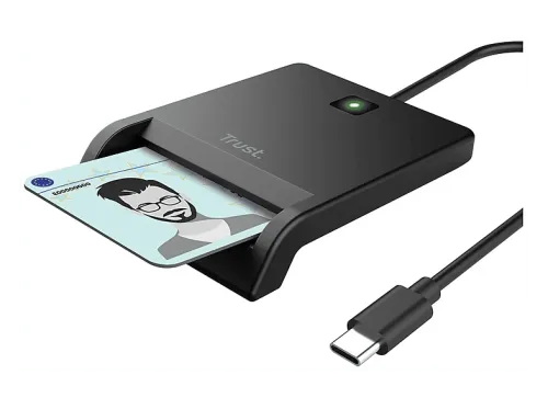 Lector de tarjetas Trust 26253 USB-C Diseño Compacto Negro