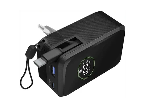 Powerbank CellularLine Roller 10000 mAh Carga rápida 45 W 72 horas USB-C USAB-A Negro