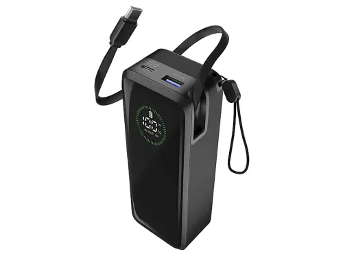 Powerbank CellularLine Roller 20000 mAh Carga rápida 65 W 144 horas USB-C USAB-A Negro