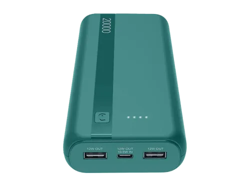Powerbank CellularLine Essential 20000 mAh 12 W 144 horas USB C USB A Azul
