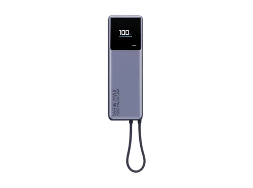 Powerbank Xiaomi PB1165M 10000 mAh 1x USB-C 165W Cable Integrado Pantalla Inteligente a Color Gris metálico