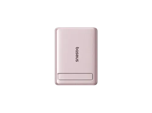 Powerbank Baseus PicoGo Ultra-Mini Magnetic 5000mAh 20W Carga ultrarrápida inalámbrica Qi2 USB-C Con cable Universal Rosa Nebula