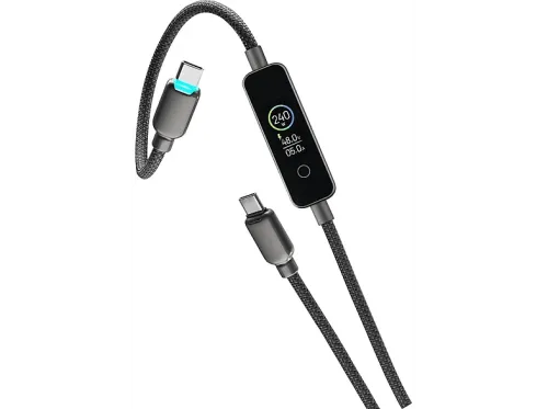 Cable USB CellularLine Power View IQ Cable USB C Carga rápida 240 W Universal Negro