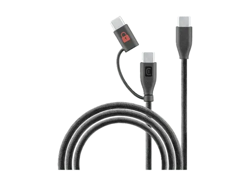 Cable USB CellularLine Data Security USB C 65 W Data blocker Universal Negro