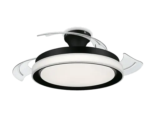 Ventilador de techo Philips Bliss (2026) 28 W 6 Velocidades Aspas retráctiles 106 cm 4500 lúmenes regulables Mando a distancia Blanco/Negro
