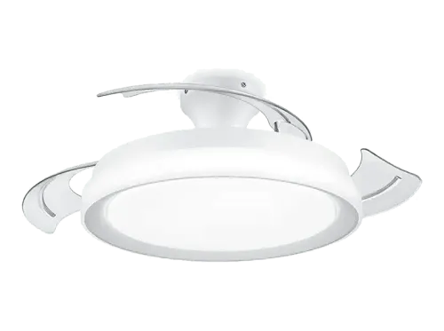 Ventilador de techo Philips Bliss (2026) 28 W 6 Velocidades Aspas retráctiles 106 cm 4500 lúmenes regulables Mando a distancia Blanco