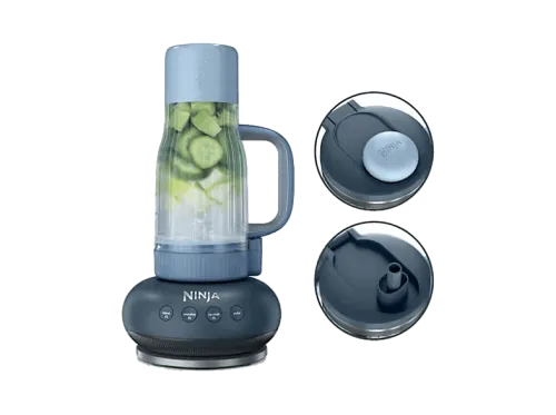Batidora de vaso Ninja BlendBOSS DB351EUCY 1100 W 650 ml 3 Programas inteligentes Auto-iQ Vaso portátil Ciberespacio