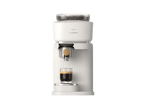 Cafetera express Philips BAR302/20 De grano Molinillo cerámico 16 bares Depósito 1,2 L Blanca con portafiltro madera Espresso en menos de 60 s