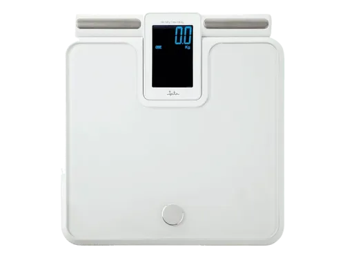 Báscula analizador de fitness Jata HBAS2501 Peso máx. 180 kg Pantalla LCD 8 Sensores Alta Precisión Memoria para 8 Personas Blanco