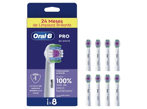 Recambio para cepillo dental Oral-B Pro 3D White Cabezales De Recambio Pack de 6 unidades Blanco