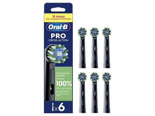 Recambio para cepillo dental Oral-B Pro CrossAction Cabezales De Recambio Pack de 6 unidades Negro